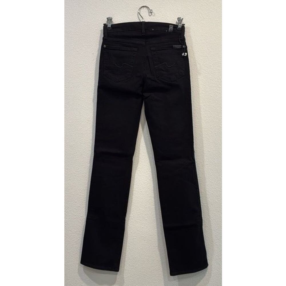 7 For All Mankind Women's Size 24 Kimmie Straight Jeans in Rinse Black - Picture 2 of 6